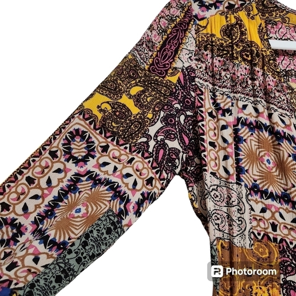 NWT Anthropologie Skies are Blue Alora printed wrap mini Dress - Picture 3 of 11